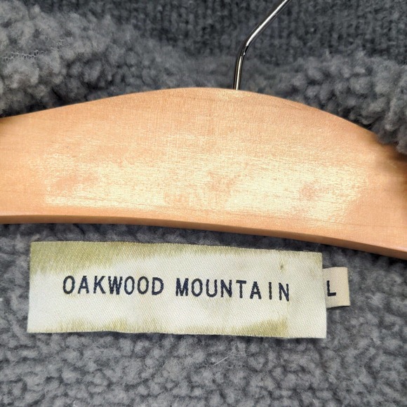 Oakwood Mountain Men's Shacket Jacket Multi Large Long Sleeve Sherpa Lined - Picture 10 of 14